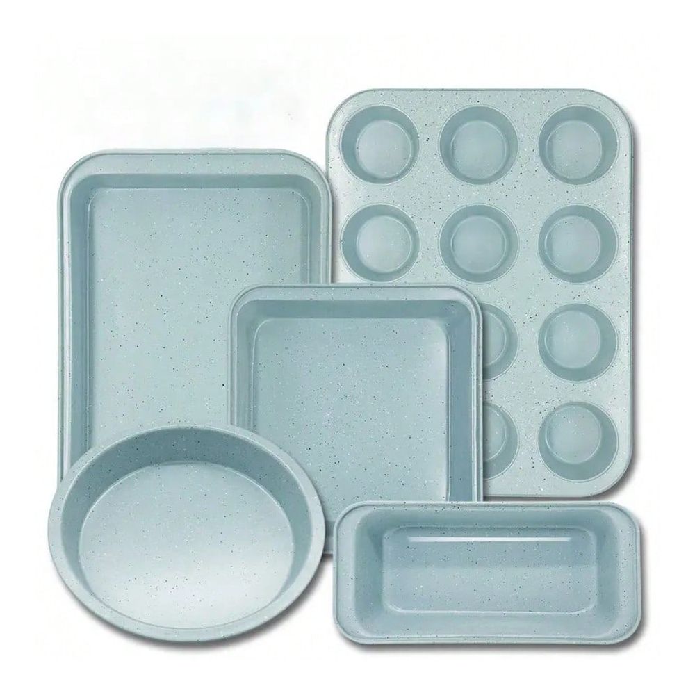 Kitchen Baking Set - ชุดอุปกรณ์อบขนม 10 ชิ้น, อุปกรณ์อบขนมแบบไม่ติดกระทะ, ทำจากเหล็กคาร์บอน, รวมอุปกรณ์เสริมสำหรับการอบขนม