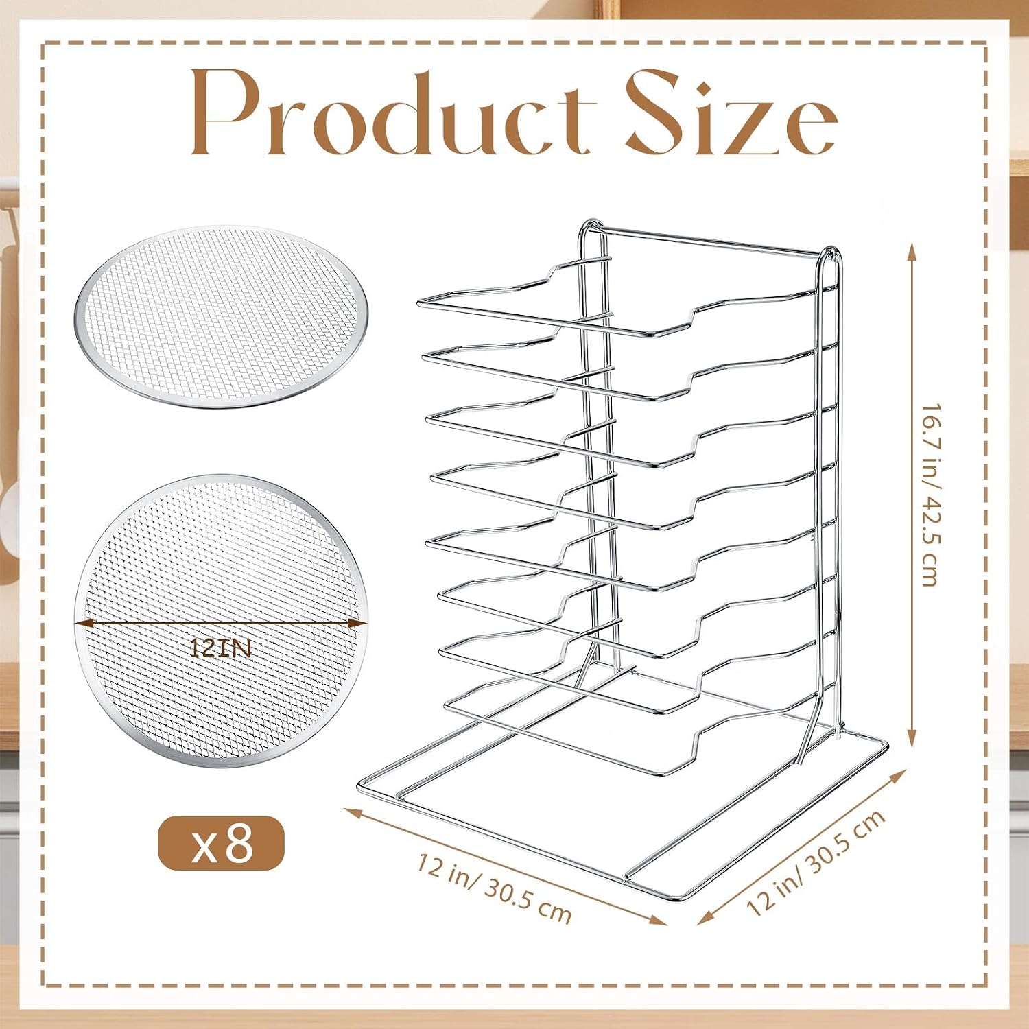 ชั้นวางพิซซ่า 8 ชั้น พร้อมถาดอ - Kitchen Baking Set บทวิจารณ์และราคา