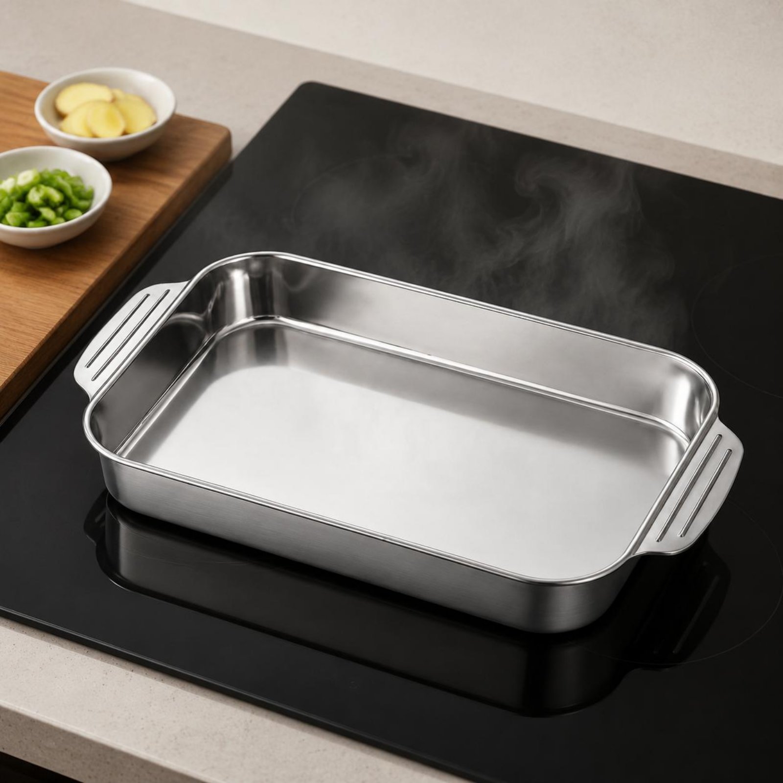 กระทะย่างสแตนเลส ขอบยกสูง กระท - Kitchen Baking Corner บทวิจารณ์และราคา