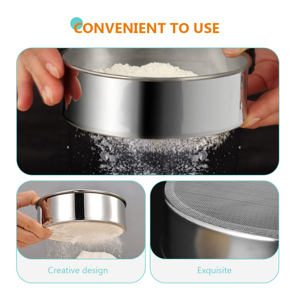 ชุดตะแกรงร่อนแป้งสแตนเลส 3 ชิ้ - Baking Powder Kitchen บทวิจารณ์และราคา