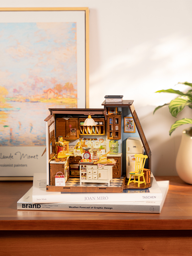 Robotime Rolife บ้านตุ๊กตาไม้ช - Baking Kitchen Robotime บทวิจารณ์และราคา