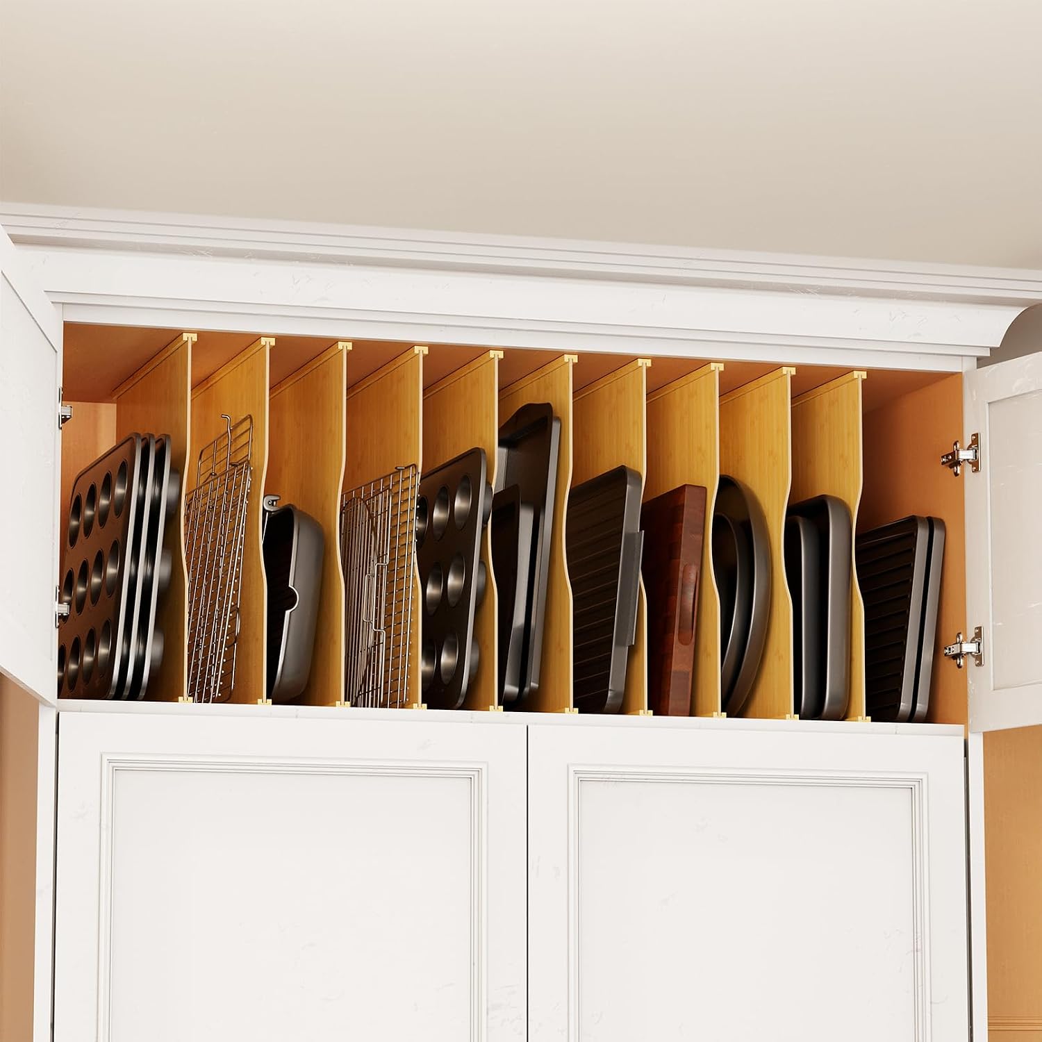 ชุด 10 ชิ้น แผ่นแบ่งถาดไม้ไผ่ส - Kitchen Baking Organization บทวิจารณ์และราคา