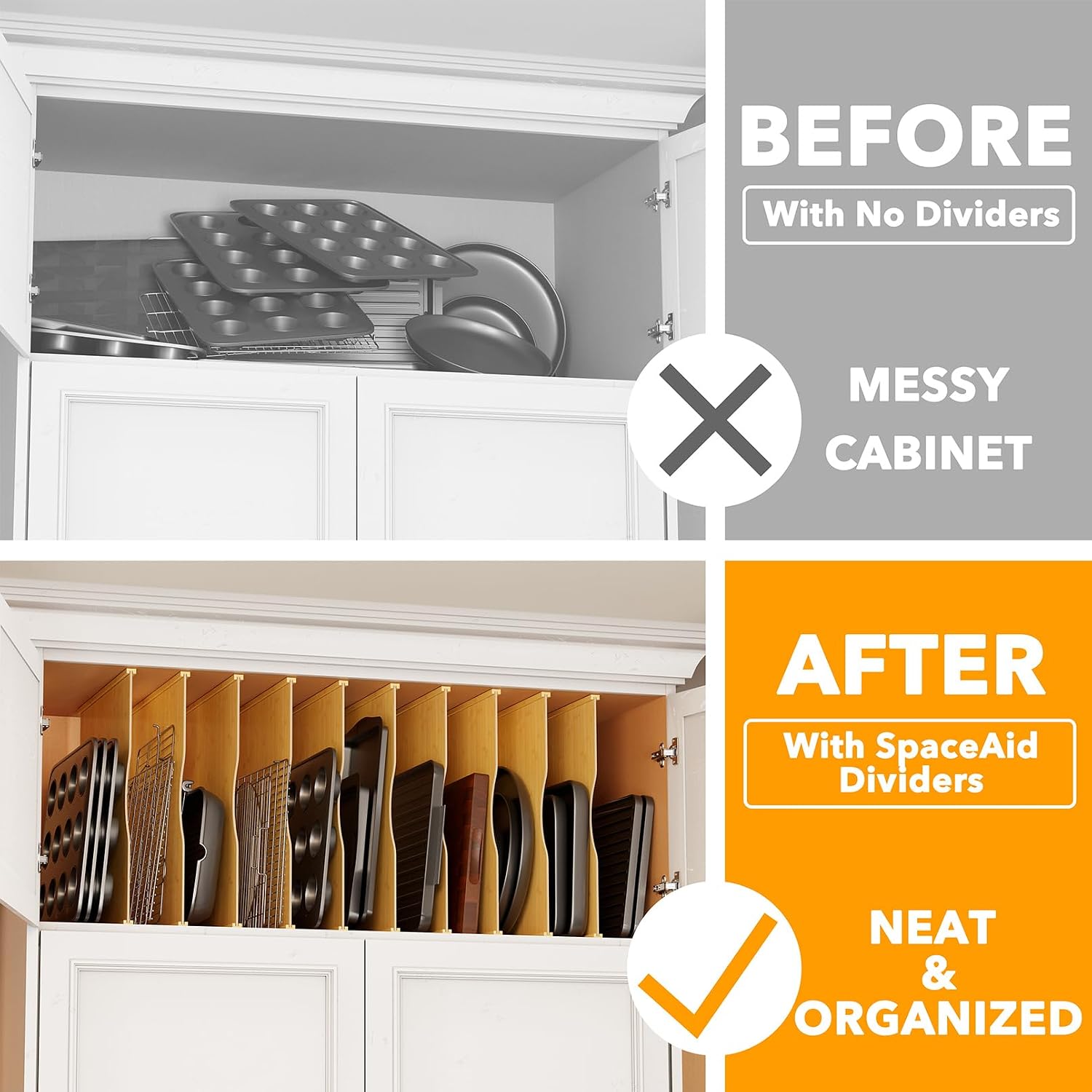 ชุด 10 ชิ้น แผ่นแบ่งถาดไม้ไผ่ส - Kitchen Baking Organization บทวิจารณ์และราคา